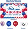 Welcome Home Banner Military - Red White Blue Welcome Home Decorations We Are So Proud of You Banner Backdrop &18 PCs Balloons for Army Returning Homecoming Party